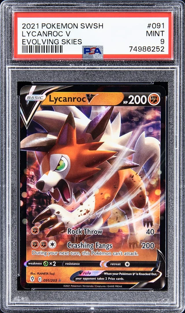 2021 Pokemon Swsh Evolving Skies Lycanroc V #091 card image