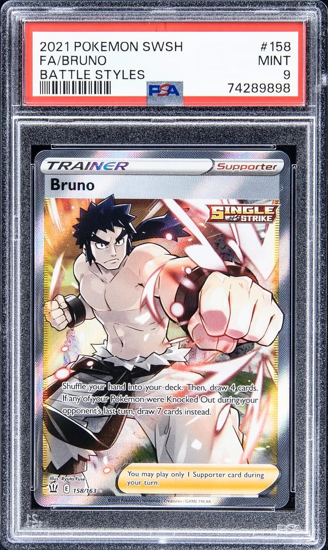2021 Pokemon Swsh Full Art Battle Styles Bruno #158 card image