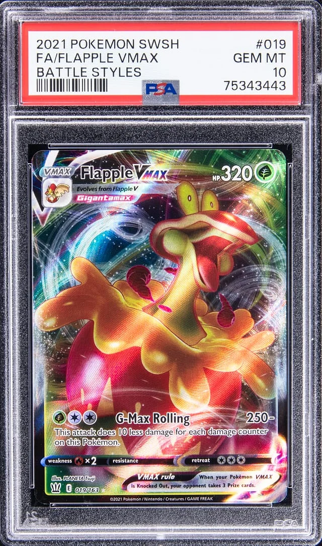 2021 Pokemon Swsh Full Art Battle Styles Flapple VMAX #019 card image