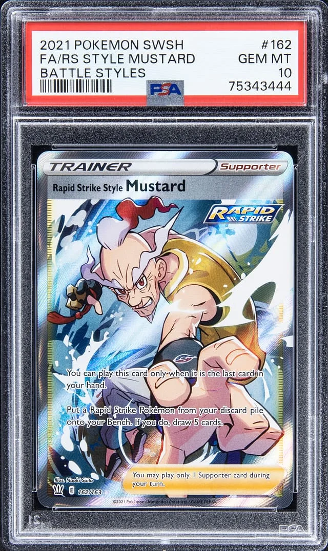 2021 Pokemon Swsh Full Art Battle Styles Rapid Strike Style Mustard #162 card image