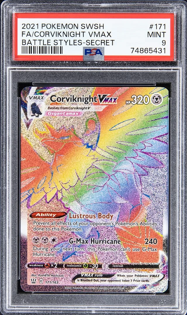 2021 Pokemon Swsh Full Art Battle Styles Secret Corviknight VMAX #171 card image