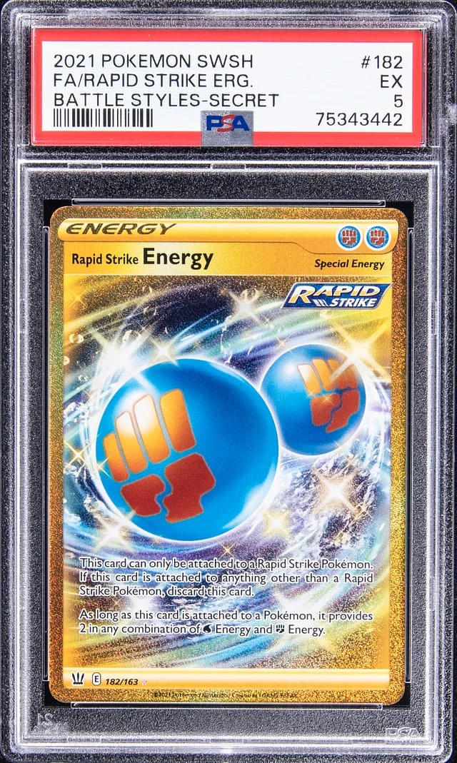 2021 Pokemon Swsh Full Art Battle Styles Secret Rapid Strike Energy #182 card image