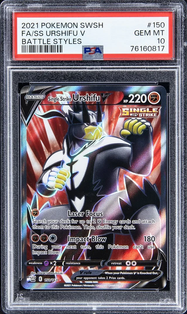 2021 Pokemon Swsh Full Art Battle Styles Single Strike Urshifu V #150 card image
