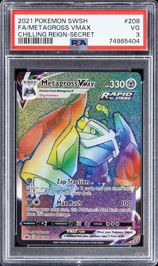 2021 Pokemon Swsh Full Art Chilling Reign - Secret Metagross VMAX #208 card image