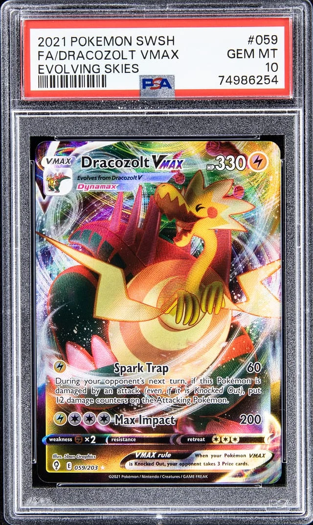 2021 Pokemon Swsh Full Art Evolving Skies Dracozolt VMAX #059 card image