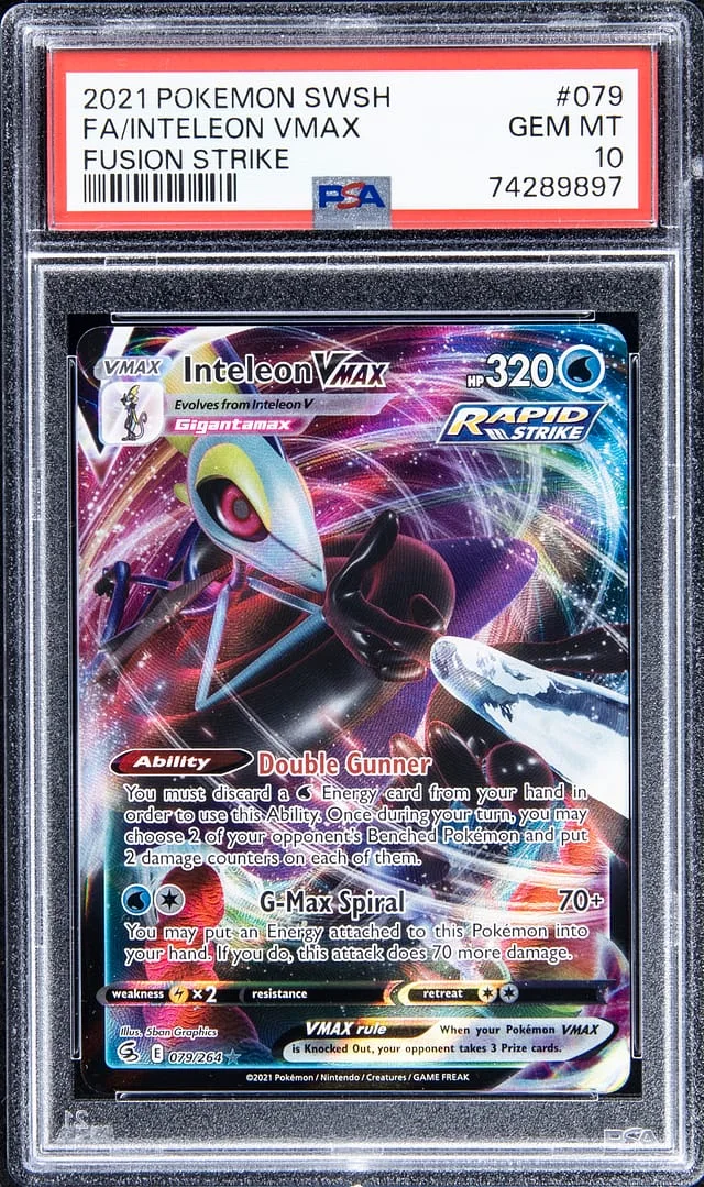2021 Pokemon Swsh Full Art Fusion Strike Inteleon VMAX #079 card image