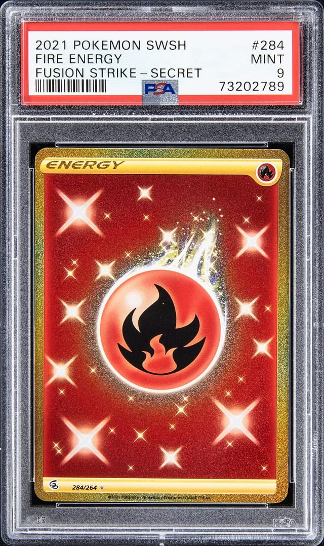 2021 Pokemon Swsh Fusion Strike - Secret Fire Energy #284 card image