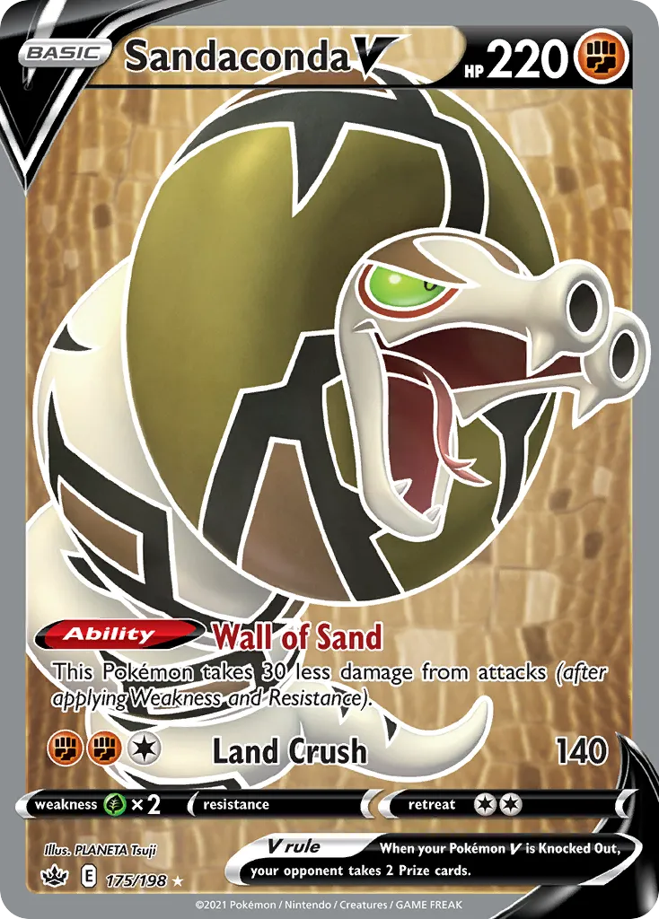 2021 Chilling Reign Sandaconda V #175/198 Rare Ultra card image