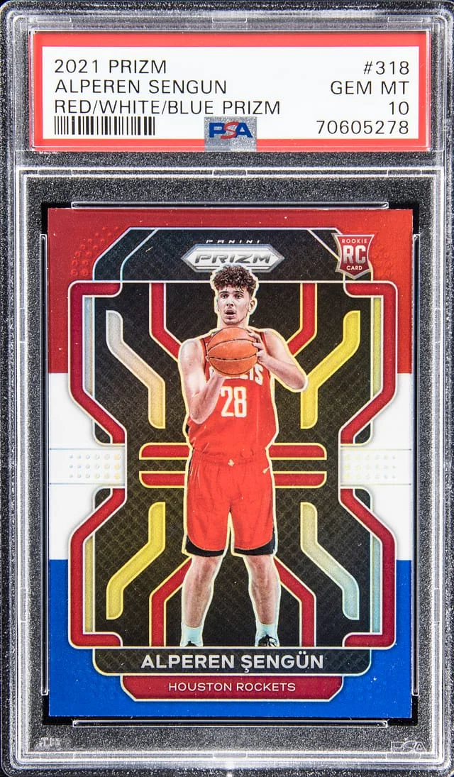 2021 Prizm Alperen Sengun Red/White/Blue Prizm #318 card image