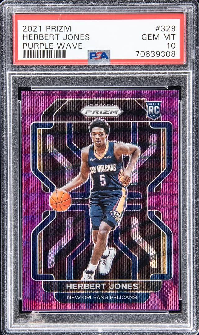 2021 Prizm Herbert Jones Purple Wave #329 card image
