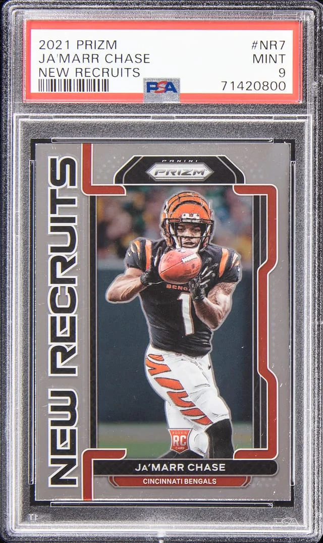2021 Prizm Ja'Marr Chase New Recruits #NR7 card image