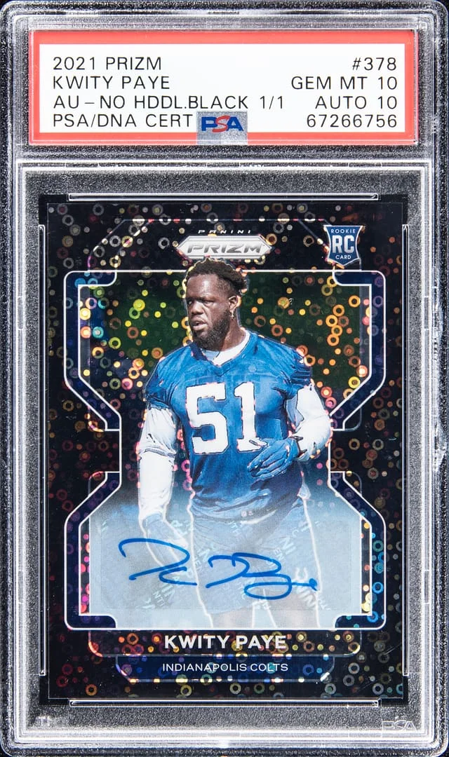 2021 Prizm Kwity Paye No Huddle Black #378 card image