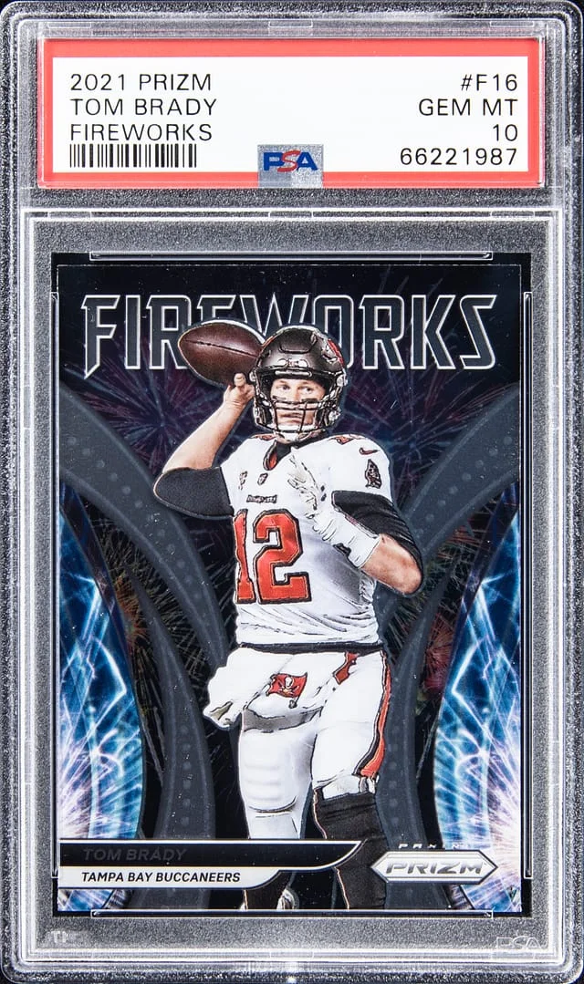 2021 Prizm Tom Brady Fireworks #F16 card image