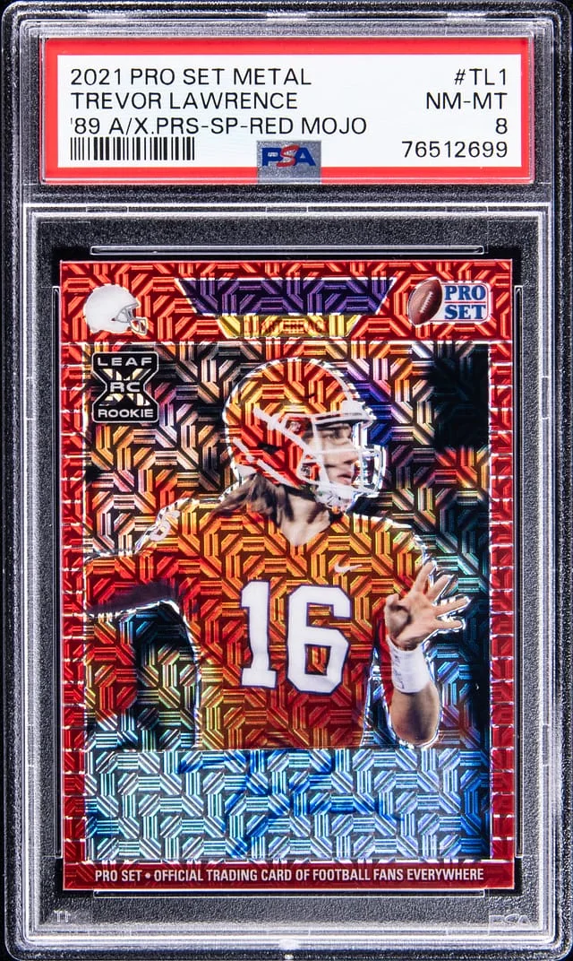 2021 Pro Set Metal 1989 Autographs XRC Mojo Red Variation Prospect Trevor Lawrence #PA-TL1 card image