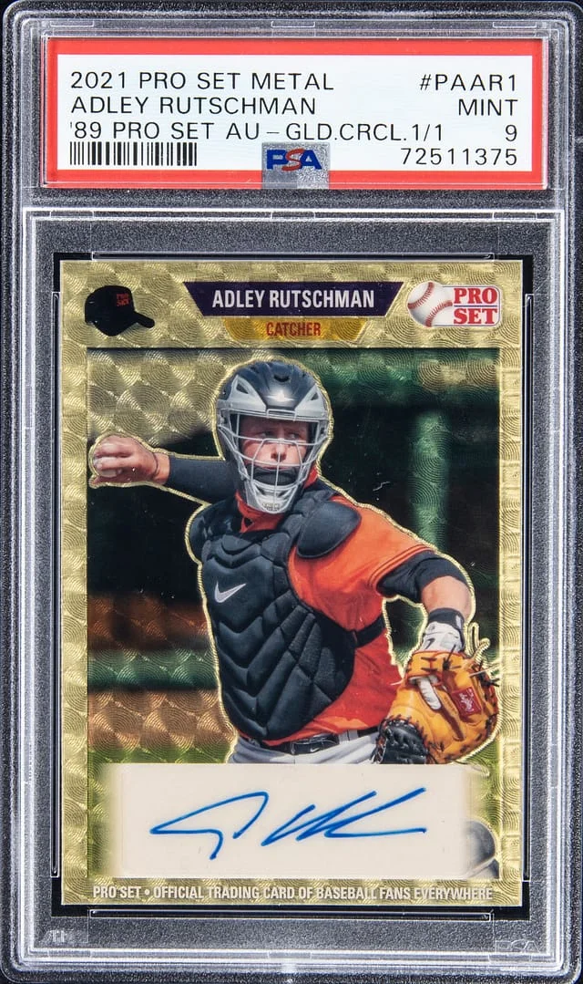 2021 Pro Set Metal '89 Pro Set Autograph Gold Circle Adley Rutschman #PA-AR1 card image