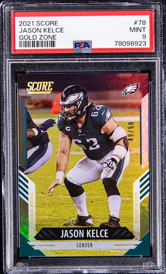 2021 Score Jason Kelce Gold Zone #78 card image
