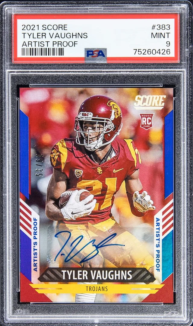 2021 Score Tyler Vaughns Artist Proof #383 card image