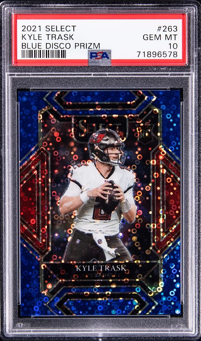 2021 Select Kyle Trask Blue Disco Prizm #263 card image