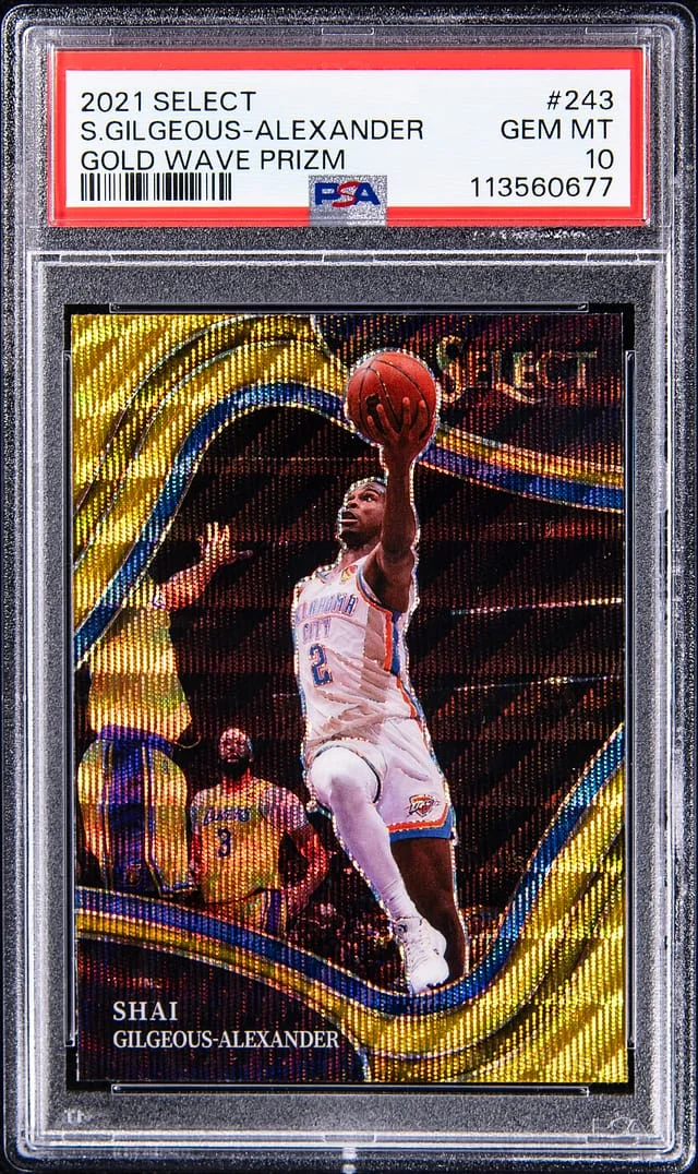 2021 Select Shai Gilgeous-Alexander Gold Wave Prizm #243 card image