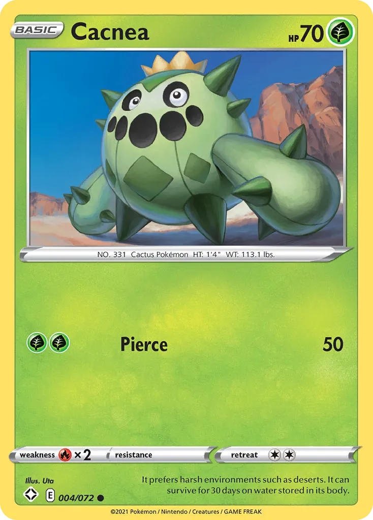 2021 Shining Fates Cacnea #04/72 Common card image