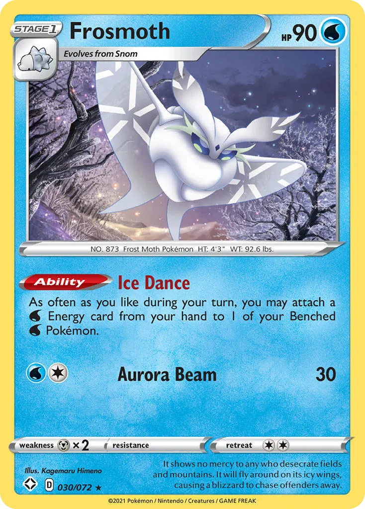 2021 Shining Fates Frosmoth #30/72 Rare Holo card image