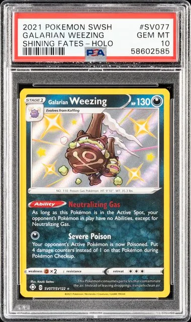 2021 Shining Fates Galarian Weezing #SV077 Unlisted card image