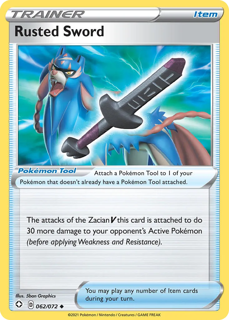 2021 Shining Fates Rusted Sword #62/72 Uncommon card image