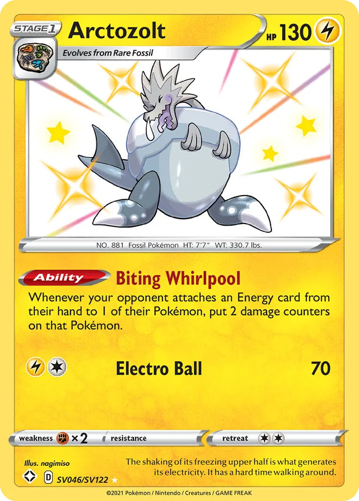 2021 Shining Fates Shiny Vault Arctozolt Rare Shiny #SV046 Rare Shiny card image