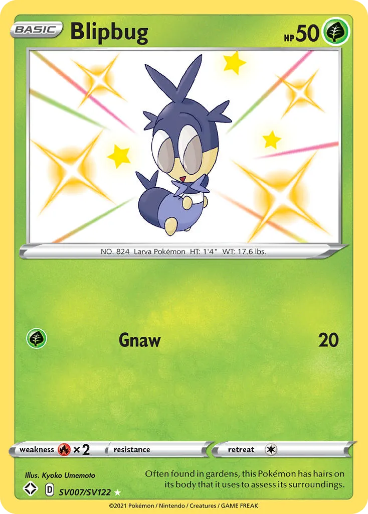 2021 Shining Fates Shiny Vault Blipbug Rare Shiny #SV007 Rare Shiny card image