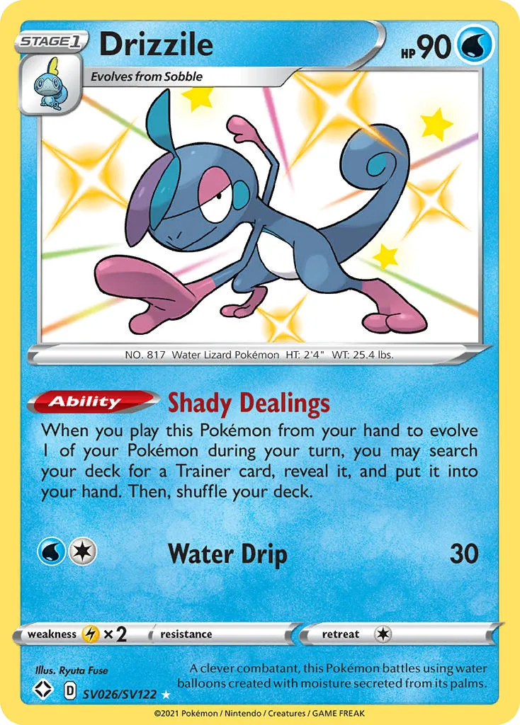 2021 Shining Fates Shiny Vault Drizzile Rare Shiny #SV026 Rare Shiny card image