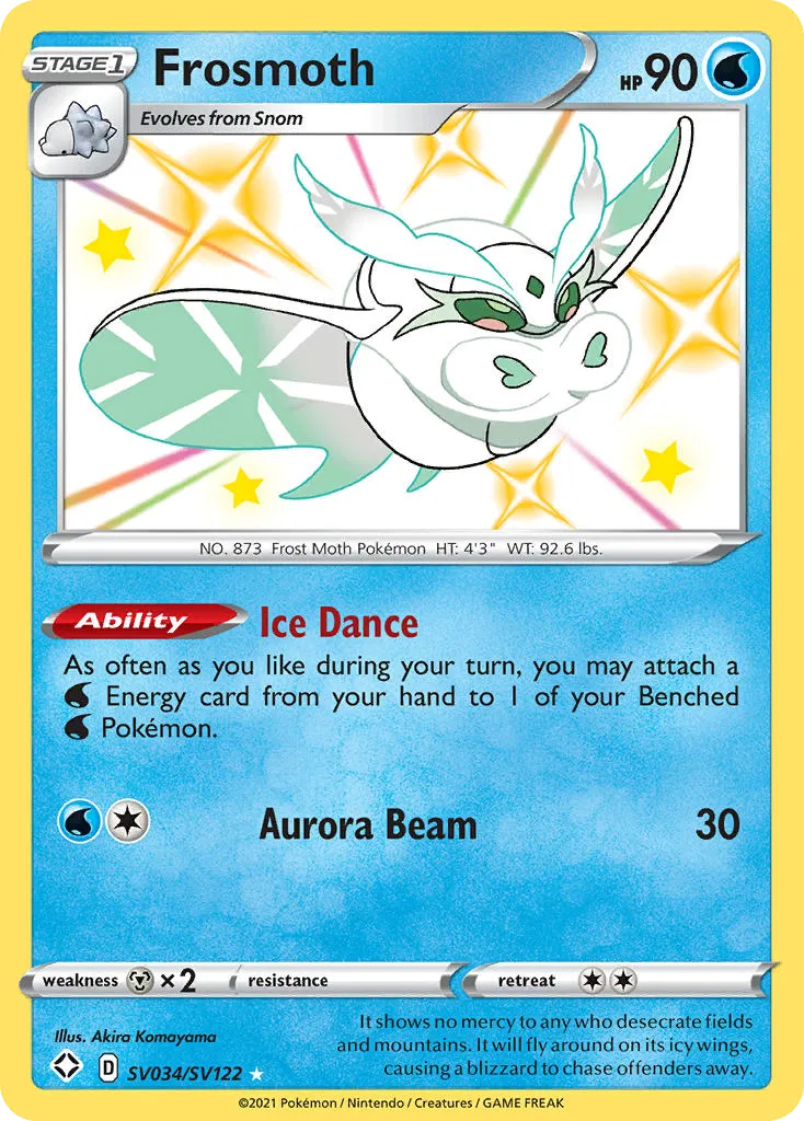 2021 Shining Fates Shiny Vault Frosmoth Rare Shiny #SV034 Rare Shiny card image