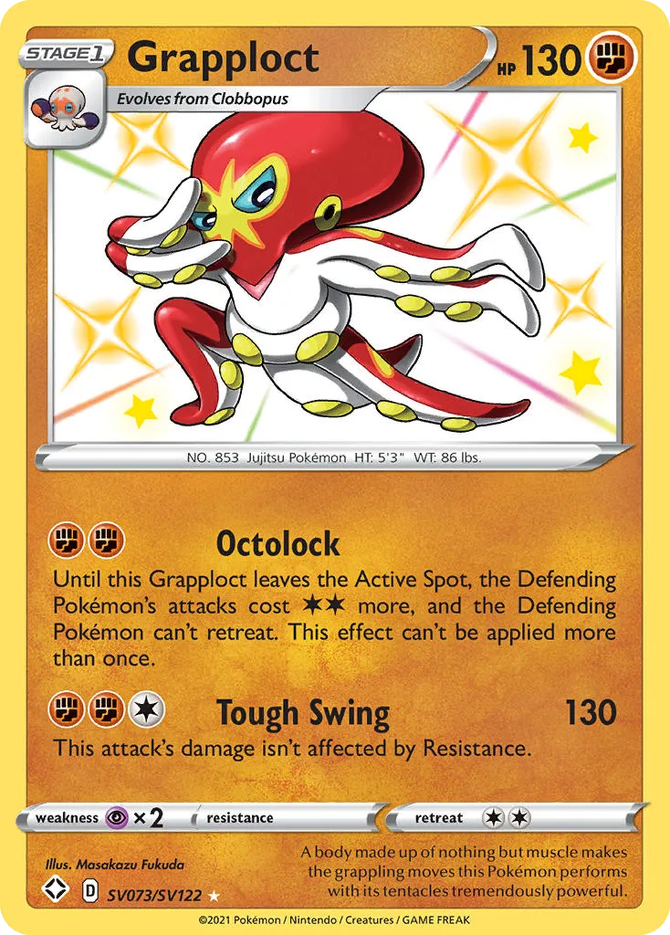 2021 Shining Fates Shiny Vault Grapploct Rare Shiny #SV073 Rare Shiny card image