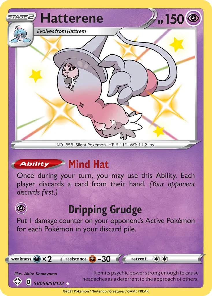2021 Shining Fates Shiny Vault Hatterene Rare Shiny #SV056 Rare Shiny card image
