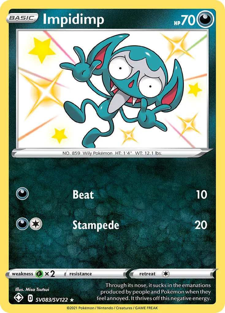 2021 Shining Fates Shiny Vault Impidimp Rare Shiny #SV083 Rare Shiny card image