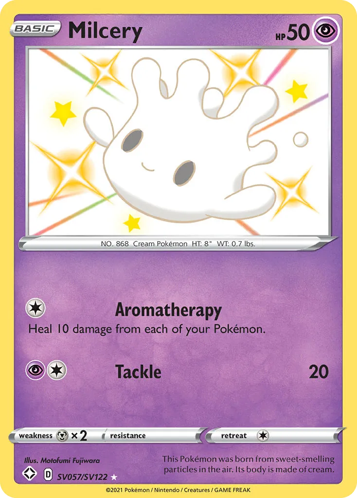 2021 Shining Fates Shiny Vault Milcery Rare Shiny #SV057 Rare Shiny card image