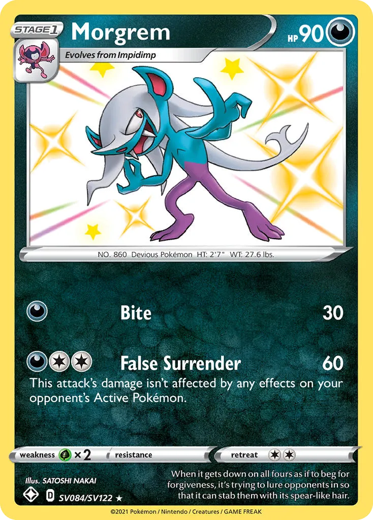 2021 Shining Fates Shiny Vault Morgrem Rare Shiny #SV084 Rare Shiny card image