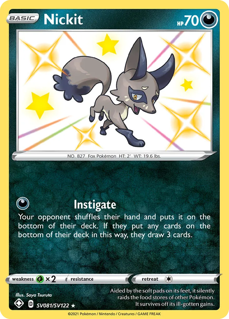 2021 Shining Fates Shiny Vault Nickit Rare Shiny #SV081 Rare Shiny card image