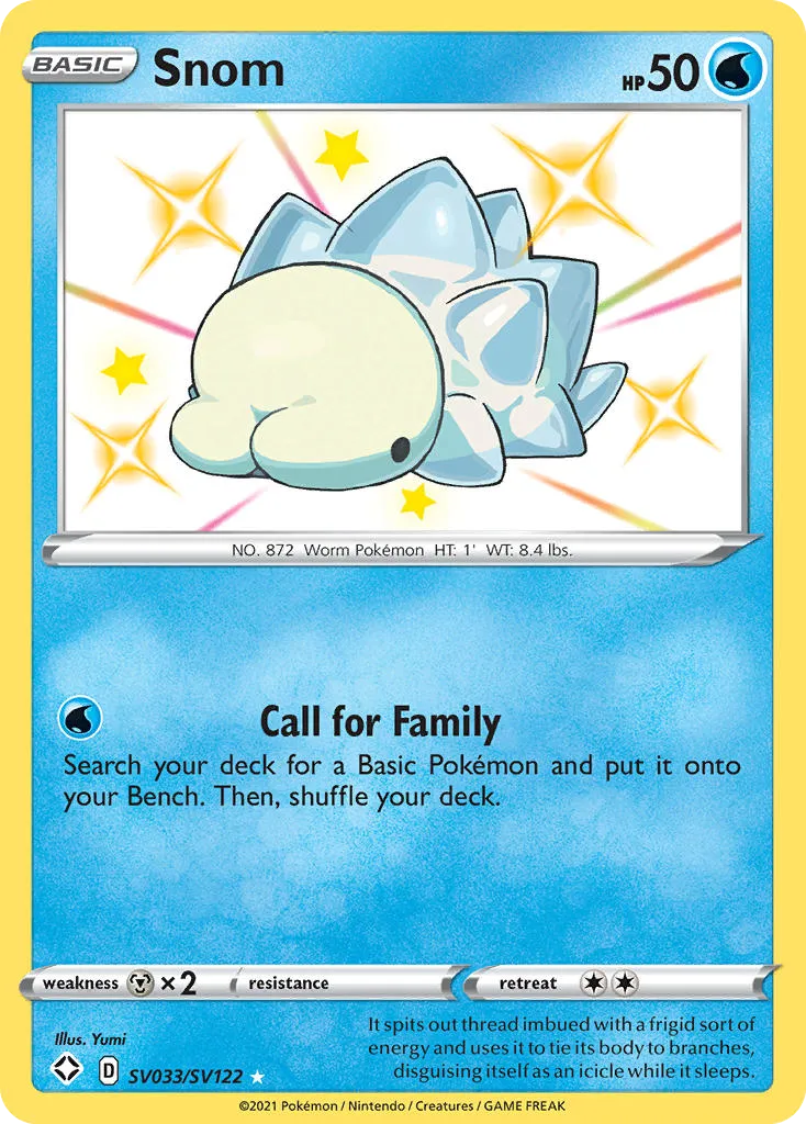 2021 Shining Fates Shiny Vault Snom #SV033 Rare Shiny card image