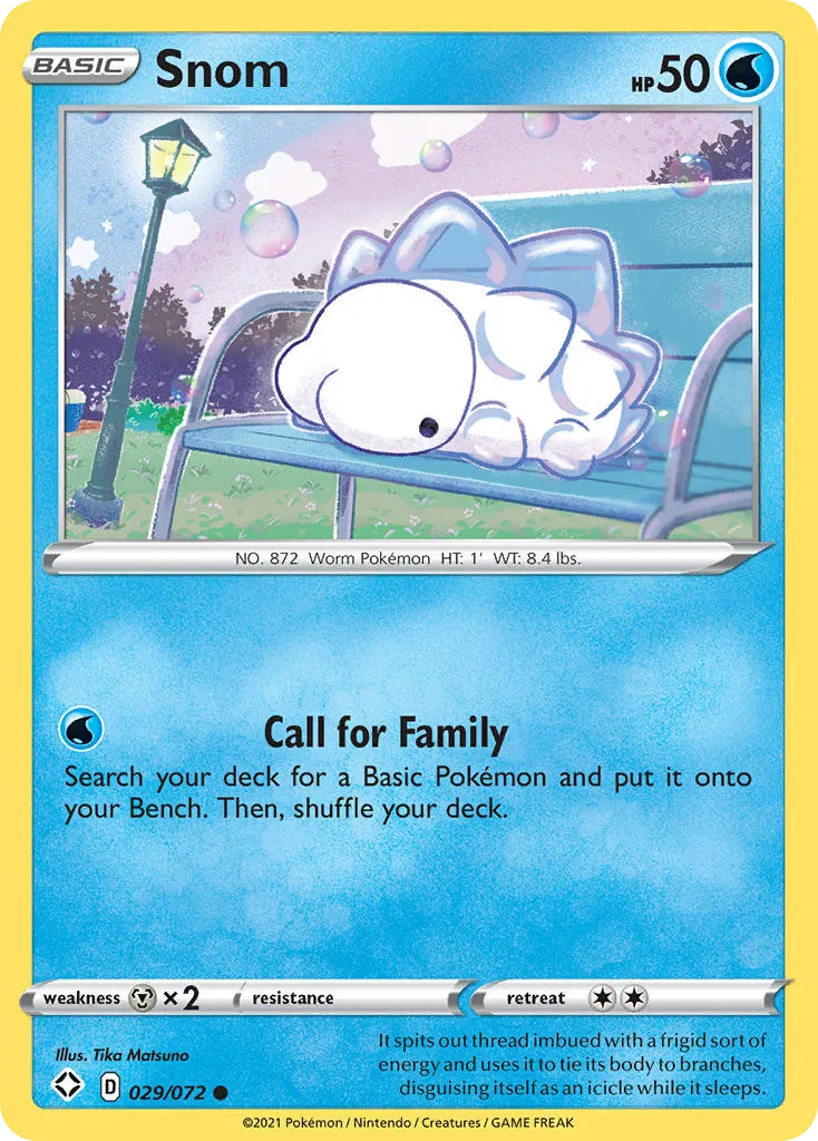 2021 Shining Fates Snom Common #29/72 Common card image