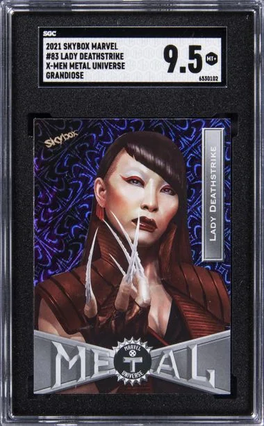 2021 SkyBox Lady Deathstrike Marvel X-Men Metal Universe Grandiose #83 card image