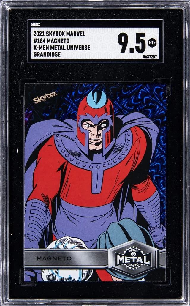 2021 SkyBox Magneto Marvel X-Men Metal Universe Grandiose #184 card image