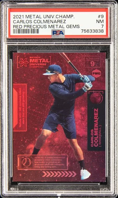2021 SkyBox Metal Universe Champions Carlos Colmenarez Red Precious Metal Gems #9 card image