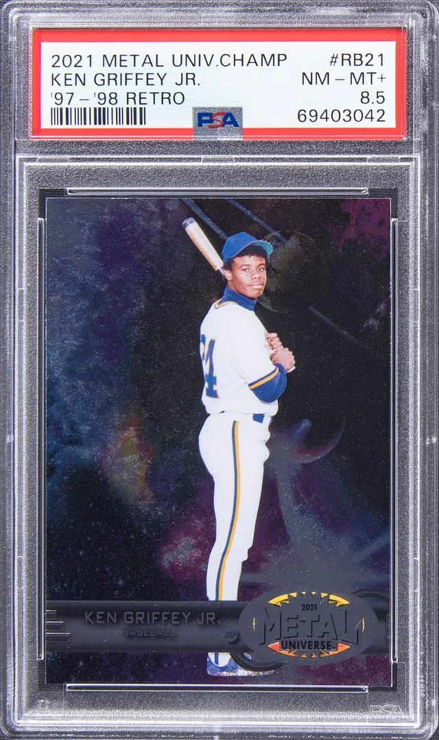 2021 SkyBox Metal Universe Champions Ken Griffey Jr. 1997-98 Retro #RB-21 card image