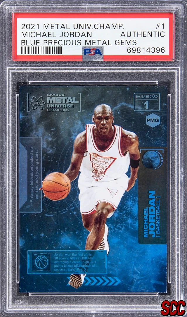 2021 SkyBox Metal Universe Champions Michael Jordan #1 card image