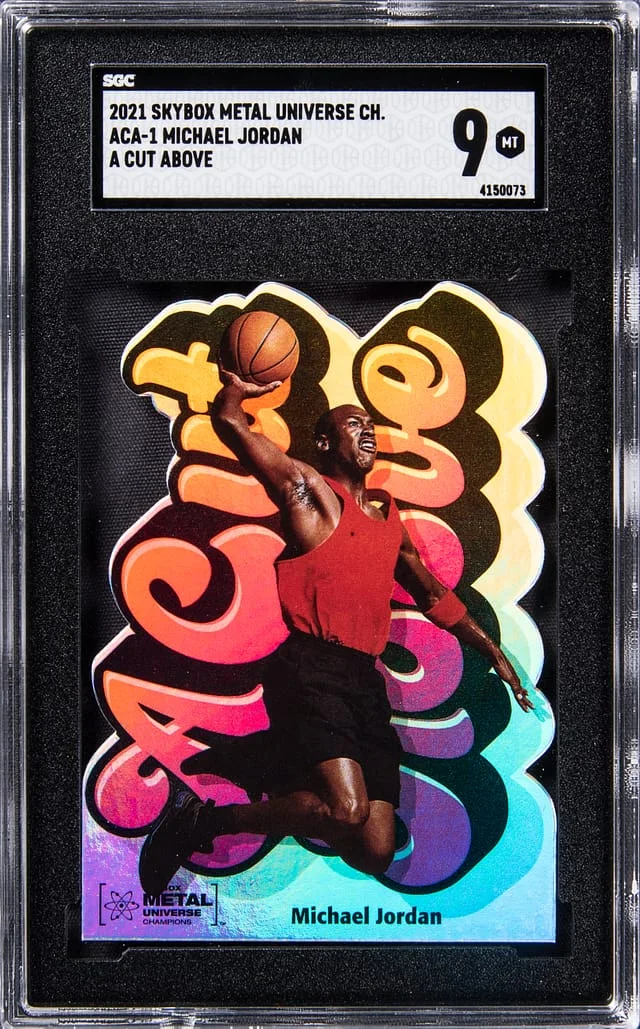 2021 SkyBox Metal Universe Champions Michael Jordan A Cut Above #ACA-1 card image