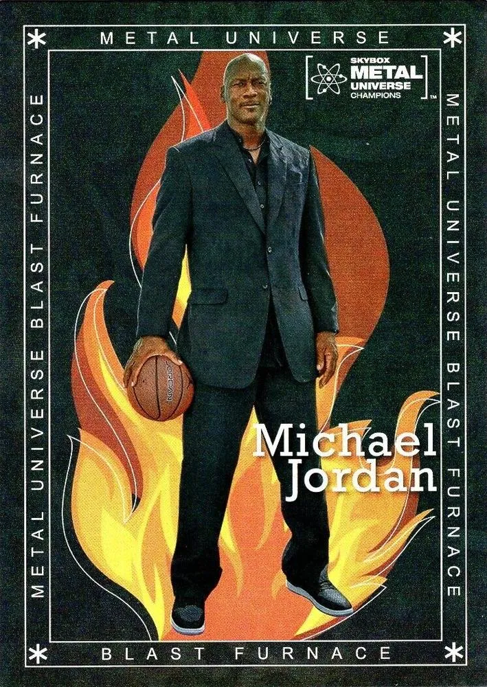 2021 SkyBox Metal Universe Champions Michael Jordan Blast Furnace #BF-1 card image