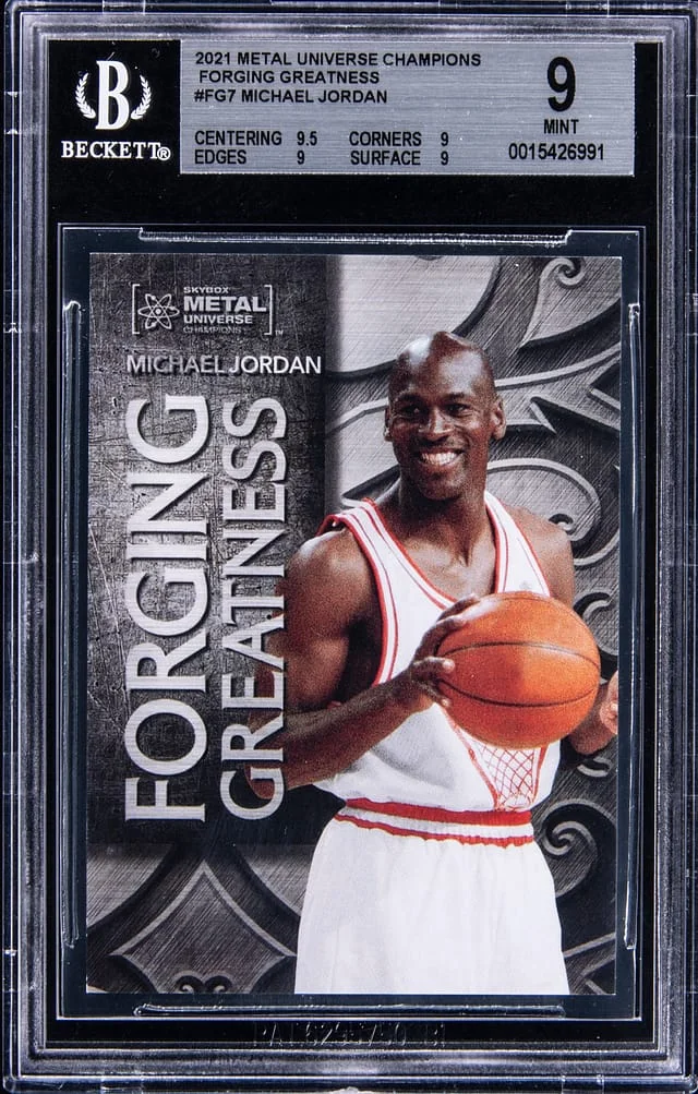 2021 SkyBox Metal Universe Champions Michael Jordan Forging Greatness #FG7 card image