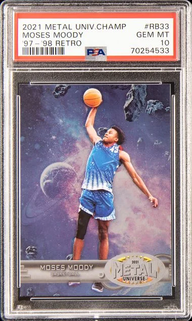 2021 SkyBox Metal Universe Champions Moses Moody 1997-98 Retro #Rb33 card image