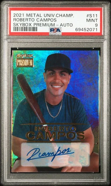 2021 SkyBox Metal Universe Champions Roberto Campos Skybox Premium Autograph #S-11 card image