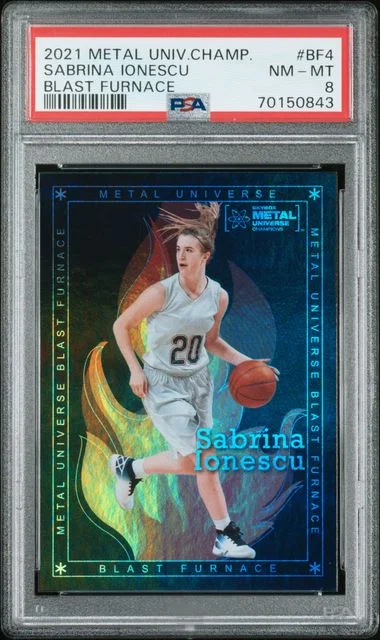 2021 SkyBox Metal Universe Champions Sabrina Ionescu Blast Furnace #BF-4 card image